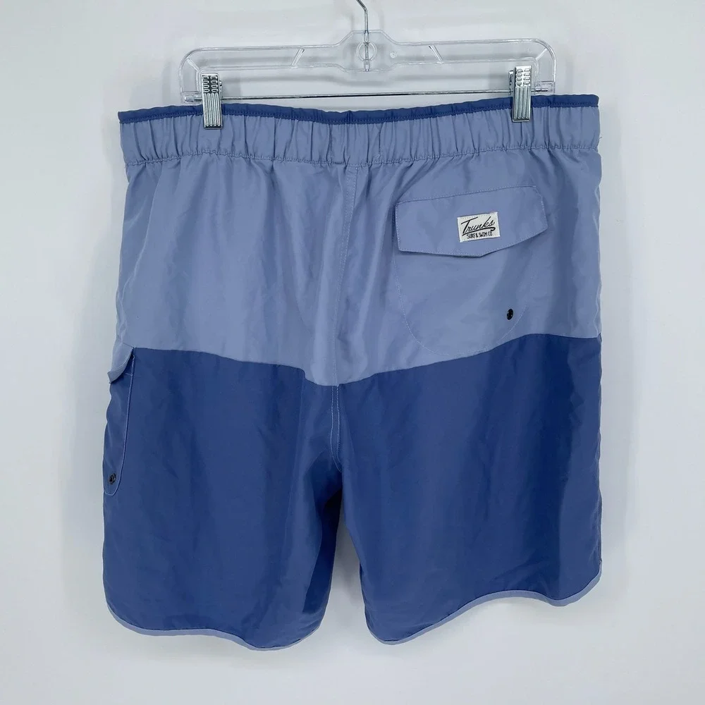 Trunks Surf & Swim Co Men's Blue Colorblock Board Shorts Size‎ XL